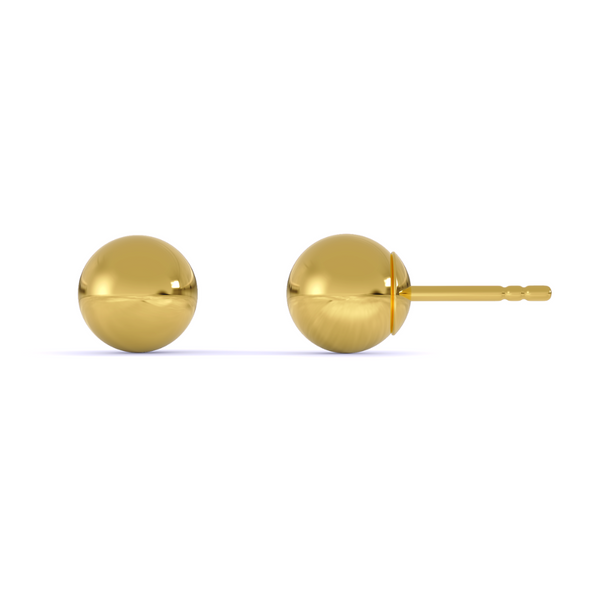 Solid 14K Gold Ball Stud Earrings 7MM A unique and timeless piece of jewelry that will be cherished for years to come!  Simple and classic, ball earrings are clearly a must-have. Ideal for everyday wear with a bright shine polished touch.  