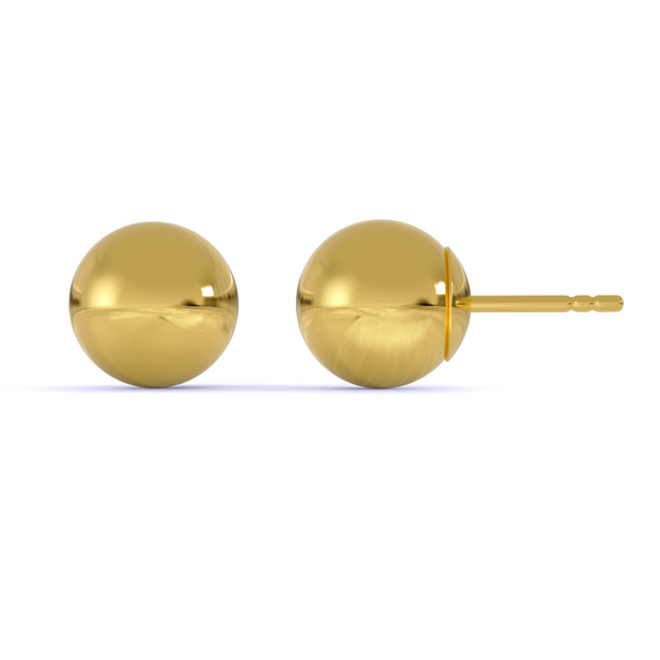 Solid 14K Gold Ball Stud Earrings 9MM A unique and timeless piece of jewelry that will be cherished for years to come!  Simple and classic, ball earrings are clearly a must-have. Ideal for everyday wear with a bright shine polished touch.  