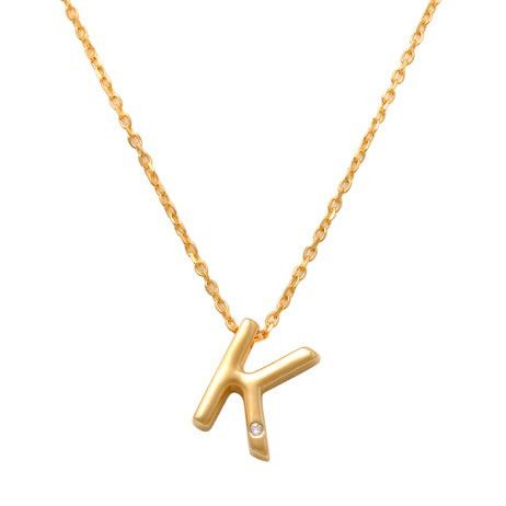 K Initial Necklace 14K Gold A unique and timeless piece of jewelry that will be cherished for years to come! This stunning piece is perfect for adding a touch a personalization and style to any outfit.   Professionally designed with integrity, this necklace offers up an easy read for all to admire. Choose a letter, making it a truly special and unique piece of jewelry. 