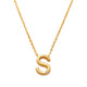 S Initial Necklace 14K Gold A unique and timeless piece of jewelry that will be cherished for years to come! This stunning piece is perfect for adding a touch a personalization and style to any outfit.   Professionally designed with integrity, this necklace offers up an easy read for all to admire. Choose a letter, making it a truly special and unique piece of jewelry. 