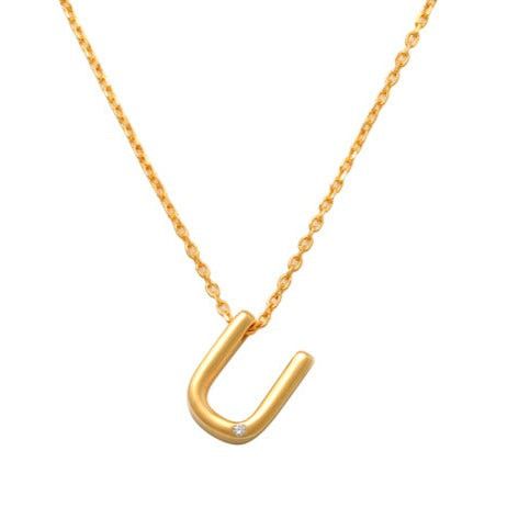 U Initial Necklace 14K Gold A unique and timeless piece of jewelry that will be cherished for years to come! This stunning piece is perfect for adding a touch a personalization and style to any outfit.   Professionally designed with integrity, this necklace offers up an easy read for all to admire. Choose a letter, making it a truly special and unique piece of jewelry. 