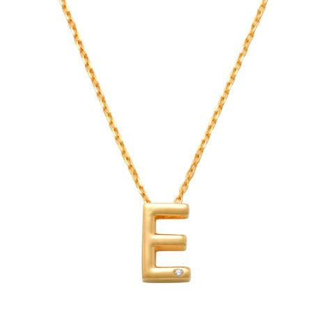 E Initial Necklace 14K Gold A unique and timeless piece of jewelry that will be cherished for years to come! This stunning piece is perfect for adding a touch a personalization and style to any outfit.   Professionally designed with integrity, this necklace offers up an easy read for all to admire. Choose a letter, making it a truly special and unique piece of jewelry. 