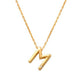 M Initial Necklace 14K Gold A unique and timeless piece of jewelry that will be cherished for years to come! This stunning piece is perfect for adding a touch a personalization and style to any outfit.   Professionally designed with integrity, this necklace offers up an easy read for all to admire. Choose a letter, making it a truly special and unique piece of jewelry. 