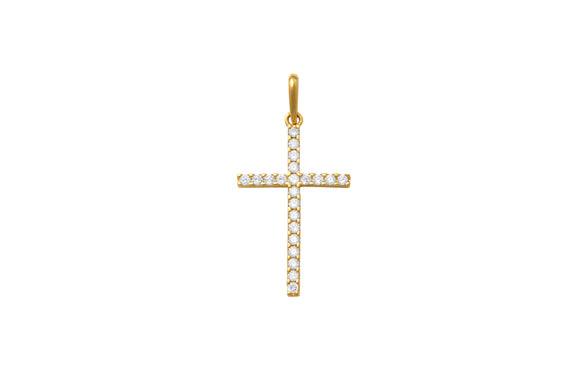 Large 14K Gold Cross Charm Chic style meets divine beauty, featuring a beautiful accessory and a statement of faith.  Pretty and meaningful, this gold cross charm comes in multiple sizes. Get a large one to be the centerpiece or a small to add a classic and elegant style to your layering. It fits your lifestyle and a perfect piece for any outfit sure to impress.  
