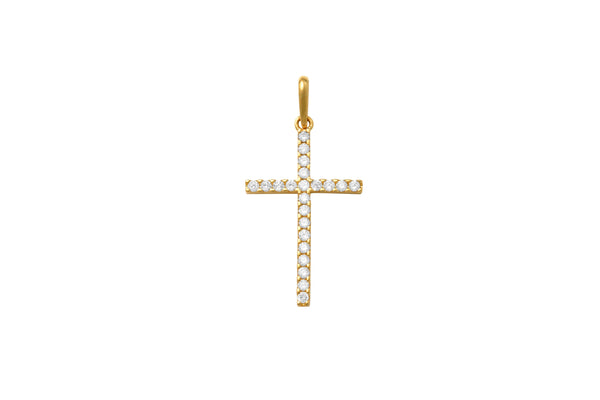 Large 14K Gold Cross Charm Chic style meets divine beauty, featuring a beautiful accessory and a statement of faith.  Pretty and meaningful, this gold cross charm comes in multiple sizes. Get a large one to be the centerpiece or a small to add a classic and elegant style to your layering. It fits your lifestyle and a perfect piece for any outfit sure to impress.  