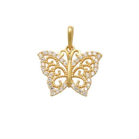Butterfly Filigree Charm 14K Gold This sophisticated butterfly charm features a filigree design and is sure to add more style to your everyday outfit!  Add a hint of nature-inspired beauty to take your style to another level. Make a standout addition to your collection. It fits your lifestyle and a perfect piece for any outfit sure to impress.  