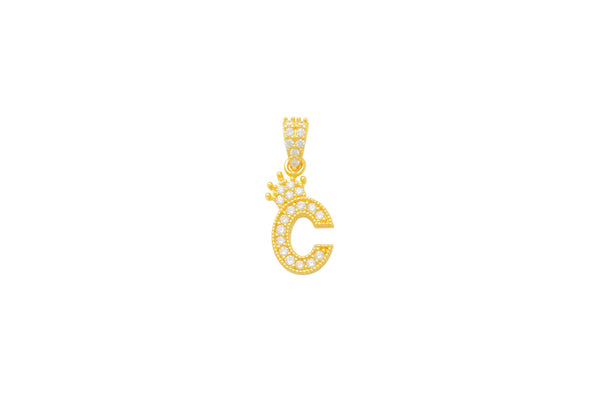 Crown Initial C Charm 14K Gold A unique and timeless piece of jewelry that will be cherished for tears to come! This stunning piece is perfect for adding a touch a personalization and style to any outfit.   Professionally designed with integrity, this charm offers up an easy read for all to admire. Choose a letter, making it a truly special and unique pice of jewelry. 