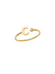 14K Gold Letter C Ring This trendy ring is an amazing statement. Lightweight durable and a sparkle to catch anyones eyes.   Each detail of the letter is carefully perfected and formed for easy reading. Simple and charming they can dress up every outfit with personalized style. Your everyday ring choose just got a whole lot easier. 