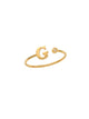 14K Gold Letter G Ring This trendy ring is an amazing statement. Lightweight durable and a sparkle to catch anyones eyes.   Each detail of the letter is carefully perfected and formed for easy reading. Simple and charming they can dress up every outfit with personalized style. Your everyday ring choose just got a whole lot easier. 