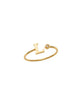 14K Gold Letter L Ring This trendy ring is an amazing statement. Lightweight durable and a sparkle to catch anyones eyes.   Each detail of the letter is carefully perfected and formed for easy reading. Simple and charming they can dress up every outfit with personalized style. Your everyday ring choose just got a whole lot easier. 