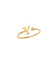 14K Gold Letter Y Ring This trendy ring is an amazing statement. Lightweight durable and a sparkle to catch anyones eyes.   Each detail of the letter is carefully perfected and formed for easy reading. Simple and charming they can dress up every outfit with personalized style. Your everyday ring choose just got a whole lot easier. 