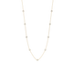 Bezel Station Necklace 14K Gold Round Cubic Zirconia A beautiful necklace that will never go out of style Perfect for any occasion!  You wont want to take this delicate piece off day or night. With a sleek and elegant design is sure to impress. Fashioned in solid 14K Gold with a flawless, brilliant-cut cubic zirconia. Finish your outfit with a simple elegant finishing touch. 