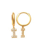 Dangling I Initial Huggie Earrings 14K Gold The perfect statement-maker for any occasion. Wear it stacked or by itself.   Each detail of the letter is carefully perfected and formed for easy reading. Simple and charming they can dress up every outfit with personalized style. These earrings are designed to be worn alone or mixed with other earrings. Your everyday earring choose just got a whole lot easier. 