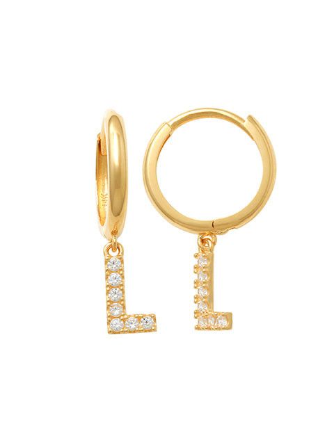 Dangling L Initial Huggie Earrings 14K Gold The perfect statement-maker for any occasion. Wear it stacked or by itself.   Each detail of the letter is carefully perfected and formed for easy reading. Simple and charming they can dress up every outfit with personalized style. These earrings are designed to be worn alone or mixed with other earrings. Your everyday earring choose just got a whole lot easier. 