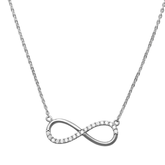 Infinity Loop Necklace 14K White Gold A symbol of eternal love, our Infinity Loop Necklace is a timeless piece of designer fine jewelry with an elegant design.   Add something truly unique to your style gracefully wear a beautiful necklace, embrace the everlasting love. 