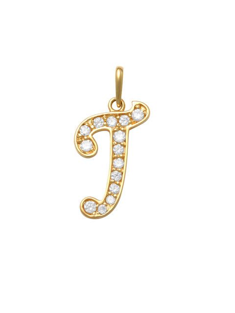 Pave Script J Initial 14K Gold Charm A unique and timeless piece of jewelry that will be cherished for years to come! This stunning piece is perfect for adding a touch a personalization and style to any outfit.   Professionally designed with integrity, this charm offers up an easy read for all to admire. Choose a letter, making it a truly special and unique pice of jewelry. 