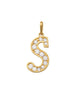 Pave Script S Initial 14K Gold Charm A unique and timeless piece of jewelry that will be cherished for years to come! This stunning piece is perfect for adding a touch a personalization and style to any outfit.   Professionally designed with integrity, this charm offers up an easy read for all to admire. Choose a letter, making it a truly special and unique pice of jewelry. 