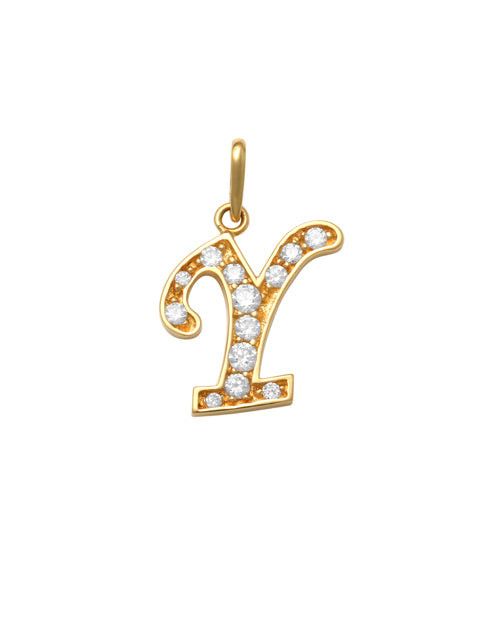 Pave Script Y Initial 14K Gold Charm A unique and timeless piece of jewelry that will be cherished for years to come! This stunning piece is perfect for adding a touch a personalization and style to any outfit.   Professionally designed with integrity, this charm offers up an easy read for all to admire. Choose a letter, making it a truly special and unique pice of jewelry. 